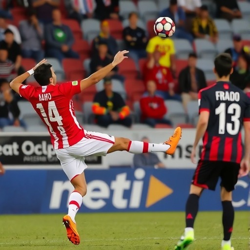 巴列卡诺队长帕拉松远射擦柱而过，错失绝杀良机